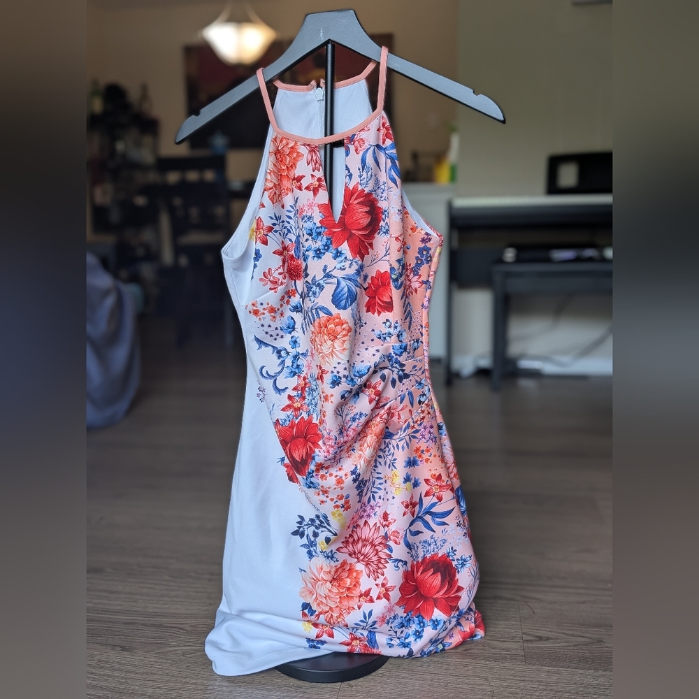 Guess Floral Halter Cocktail Dress, 4
